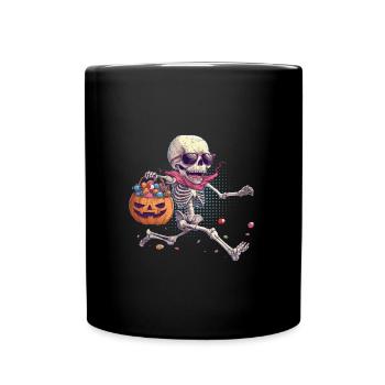 Costume d’Halloween Enfants DRÔLE SQUELETTE Horreur - Mug uni - noir - Devant