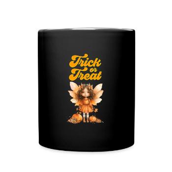 Halloween Costume TRICK OR TREAT Halloween Party - Full Colour Mug - black - Front