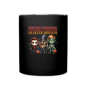 Halloween Costume WITCHES DANCING GHOSTS SINGING - Full Colour Mug - black - Front