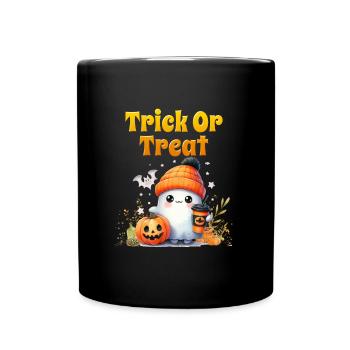 Halloween Costume Kids TRICK OR TREAT Fun - Full Colour Mug - black - Front