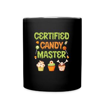 Halloween CERTIFIED CANDY MASTER Drôle Halloween - Mug uni - noir - Devant
