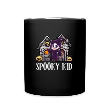 Halloween Costume SPOOKY KID Funny Halloween - Full Colour Mug - black - Front