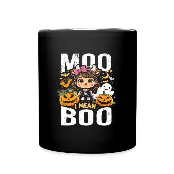 Halloween Costume MOO BOO Halloween Kids - Full Colour Mug - black - Front