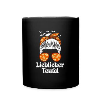 Halloween Kostüm Kinder LIEBLICHER TEUFEL Lustig - Tasse einfarbig - Schwarz - Vorne