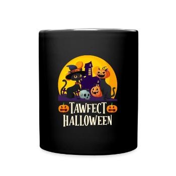 Halloween Mädchen TAWFECT HALLOWEEN Lustiges - Tasse einfarbig - Schwarz - Vorne