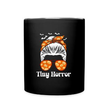 Halloween Kinder Kostüm KLEINER SCHRECKEN Lustig - Tasse einfarbig - Schwarz - Vorne