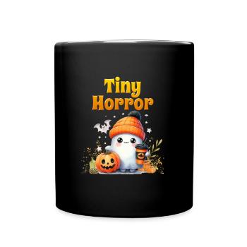 Halloween Kostüm Kinder KLEINER SCHRECKEN Lustig - Tasse einfarbig - Schwarz - Vorne
