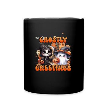 Halloween Enfants SALUTATIONS FANTOMATIQUES Drôle - Mug uni - noir - Devant