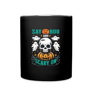 Fête d’Halloween Enfants SAY BOO SCARY ON Funny - Mug uni - noir - Devant