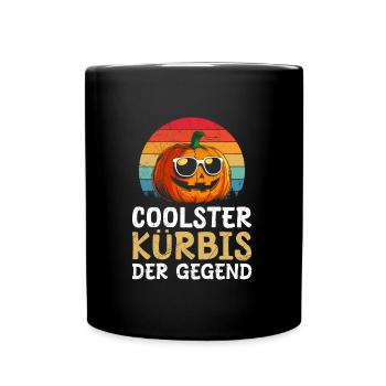 Halloween CITROUILLE LA PLUS COOL DE LA RÉGION Amusant - Mug uni - noir - Devant