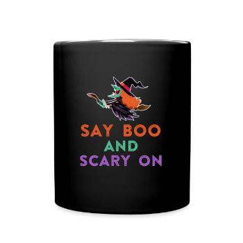 Costume d’Halloween SAY BOO AND SCARY ON Kids - Mug uni - noir - Devant