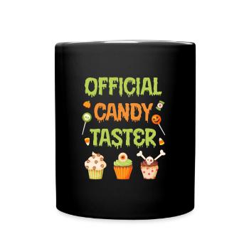 Halloween DÉGUSTATEUR OFFICIEL DE BONBONS Drôle Halloween - Mug uni - noir - Devant
