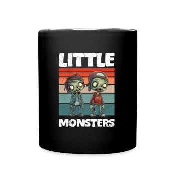 Halloween Kostüm Kinder LITTLE MONSTERS Lustiges - Tasse einfarbig - Schwarz - Vorne