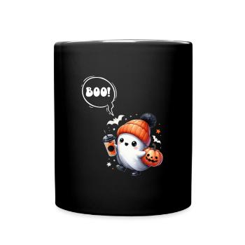 Halloween Costume Kids BOOO Funny Girl - Full Colour Mug - black - Front