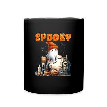 Hello Costume Kids SPOOKY Funny Scary - Full Colour Mug - black - Front