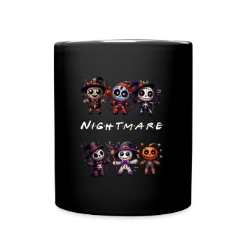 Halloween Kinder NIGHTMARE Lustiges Halloween - Tasse einfarbig - Schwarz - Vorne