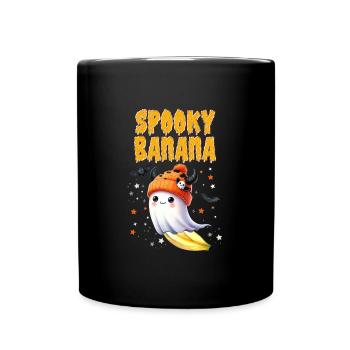 Costume d’Halloween Enfants SPOOKY BANANA Drôle - Mug uni - noir - Devant