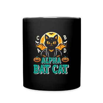 Halloween Enfants ALPHA BAT CHAT Drôle Halloween - Mug uni - noir - Devant