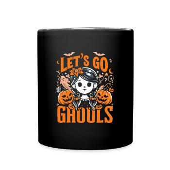 Halloween Costume LET'S GO GHOULS Funny - Full Colour Mug - black - Front