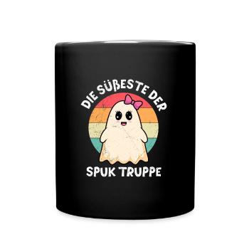 Halloween Girl THE CUTEST OF THE HAUNTED TROUPE - Full Colour Mug - black - Front