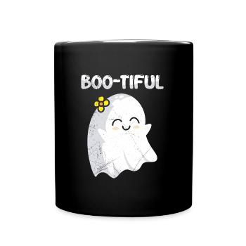 Costume d’Halloween Enfants BOO-TIFUL Drôle Halloween - Mug uni - noir - Devant