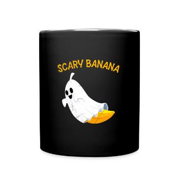 Halloween Kostüm Kinder SCARY BANANA Lustiges - Tasse einfarbig - Schwarz - Vorne
