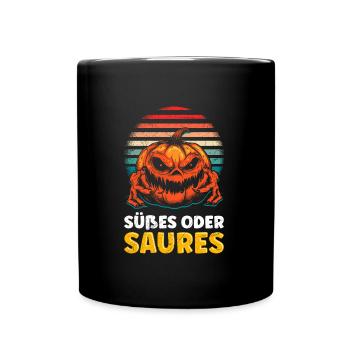 Fête d’Halloween TRICK OR TREAT - Mug uni - noir - Devant