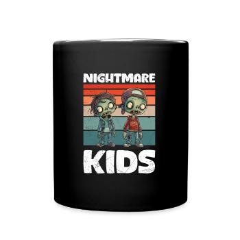 Halloween Party NIGHTMARE KIDS Creepy Zombie - Full Colour Mug - black - Front