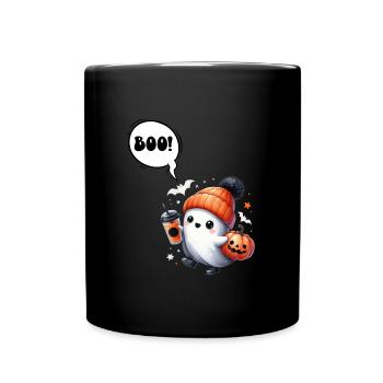 Halloween Costume Kids BOOO Funny Girl - Full Colour Mug - black - Front