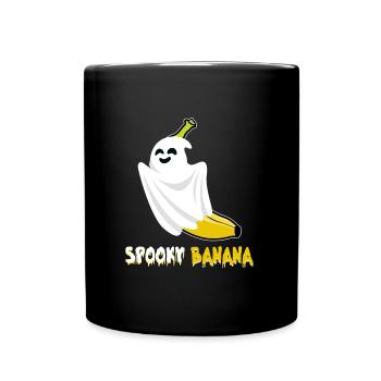 Halloween Kostüm Kinder SPOOKY BANANA Lustiges - Tasse einfarbig - Schwarz - Vorne