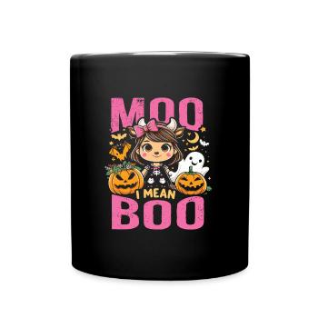 Halloween Costume MOO BOO Halloween Kids - Full Colour Mug - black - Front