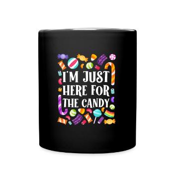 Halloween Kids IN SEARCH OF SWEETS - Full Colour Mug - black - Front