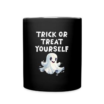 Halloween Party TRICK OR TREAT YOURSELF Funny - Full Colour Mug - black - Front