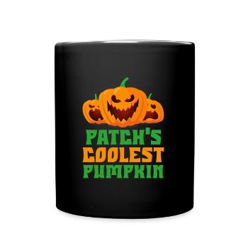 Halloween Kinder PATCH'S COOLEST PUMKIN Halloween - Tasse einfarbig - Schwarz - Vorne