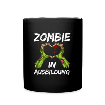 Halloween Kostüm Kinder ZOMBIE IN AUSBILDUNG - Tasse einfarbig - Schwarz - Vorne