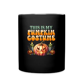 Halloween THIS IS MY PUMPKIN COSTUME Kids - Full Colour Mug - black - Front