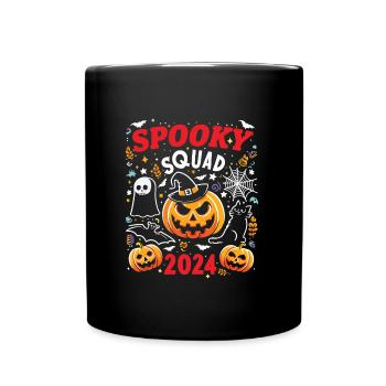 Halloween Party Kinder SPOOKY SQUAD 2024 Lustiges - Tasse einfarbig - Schwarz - Vorne