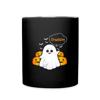 Halloween Kostüm Kinder ERWISCHT Lustiges - Tasse einfarbig - Schwarz - Vorne