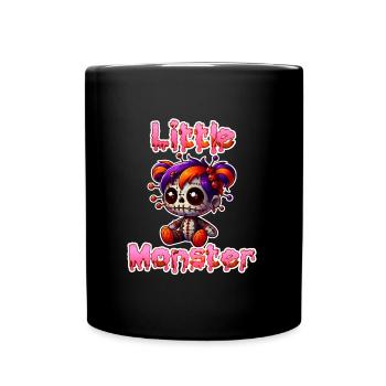 Halloween Costume Kids LITTLE MONSTER Funny - Full Colour Mug - black - Front