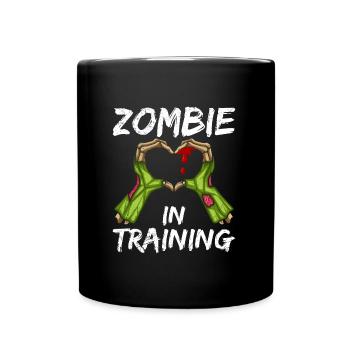 Halloween Kostüm Kinder ZOMBIE IN AUSBILDUNG - Tasse einfarbig - Schwarz - Vorne