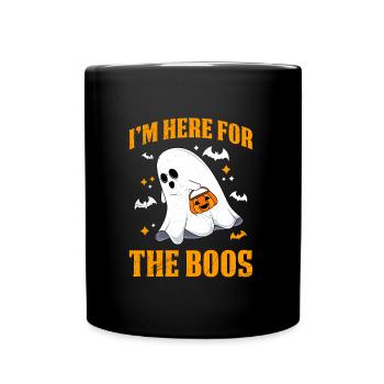 Halloween Party I'M HERE FOR THE BOOS Funny - Full Colour Mug - black - Front