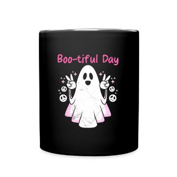 Halloween BOO-tiful DAY Drôle Fille Heureux - Mug uni - noir - Devant