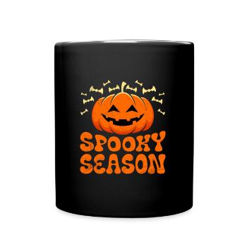 Halloween Costume Kids SPOOKY TIME Funny Pumpkin - Full Colour Mug - black - Front