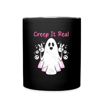 Costume d’Halloween Enfants CREEP IT REAL Funny - Mug uni - noir - Devant