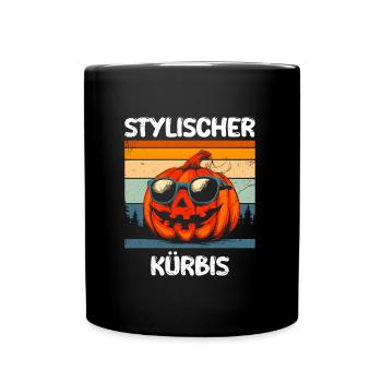 Halloween Party Kids STYLISH PUMPKIN Funny - Full Colour Mug - black - Front