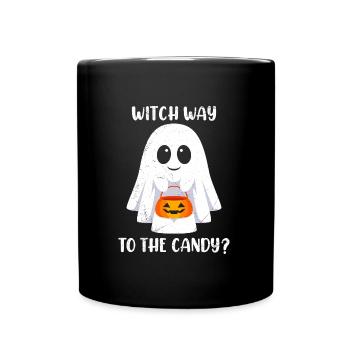 Costume d’Halloween Enfants WITCH WAY TO THE CANDY ? - Mug uni - noir - Devant