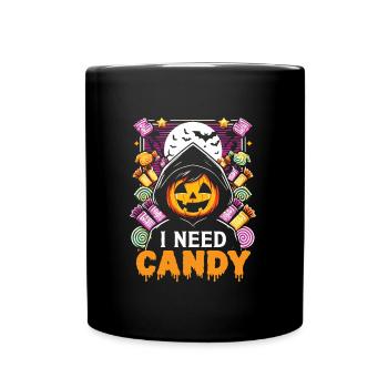 Halloween Kids I NEED CANDY Halloween Costume - Mug uni - noir - Devant