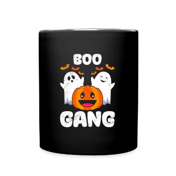 Halloween Costume Kids Haunted TEAM Funny - Full Colour Mug - black - Front