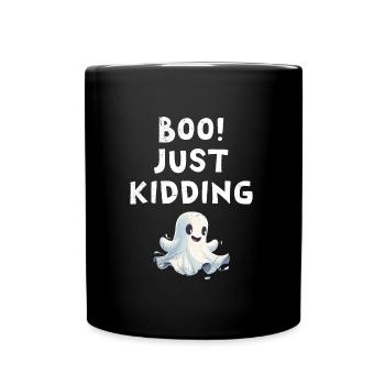Costume d’Halloween Enfants BOO ! JUST KIDDING Bonbons - Mug uni - noir - Devant