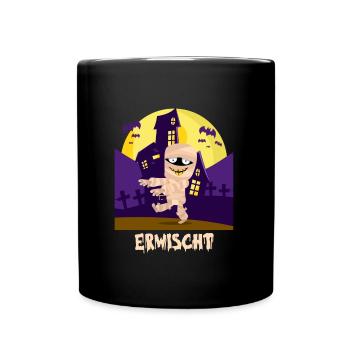 Halloween Party ERWISCHT Lustiges Halloween - Tasse einfarbig - Schwarz - Vorne